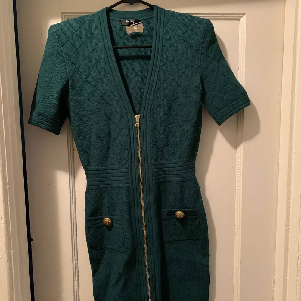 Balmain zip up dress